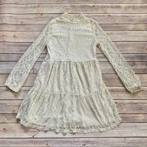 ART CLASS IVORY LACE DRESS SZ MED 7/8